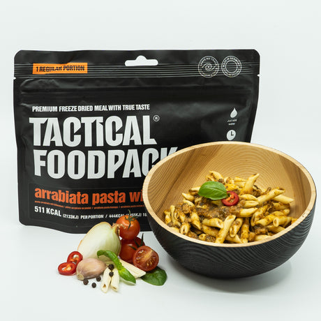Tactical Foodpack - Arrabiata Pasta Med Kylling, 511 kcal fra Tactical Foodpack - billede nr. 1 hos GrejFreak.dk