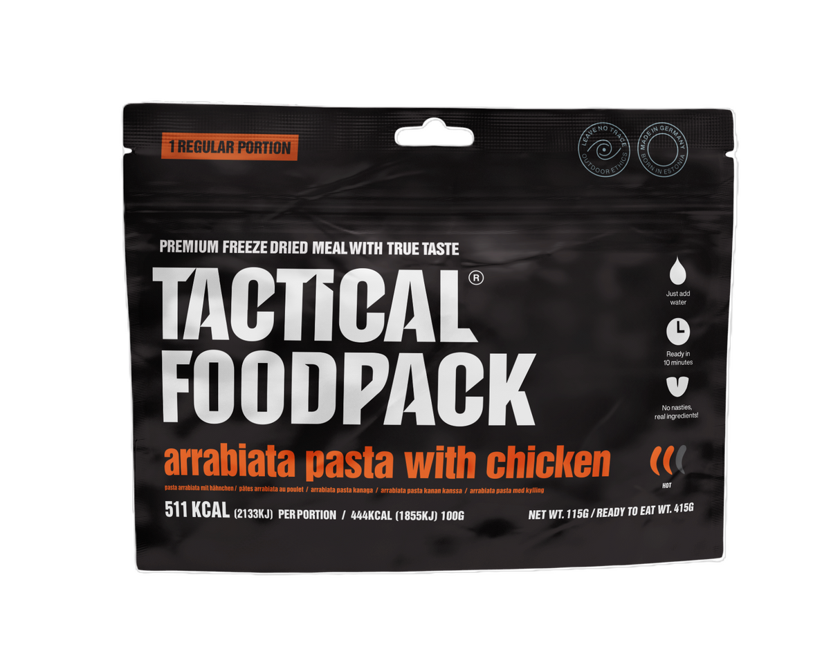 Tactical Foodpack - Arrabiata Pasta Med Kylling, 511 kcal fra Tactical Foodpack - billede nr. 2 hos GrejFreak.dk