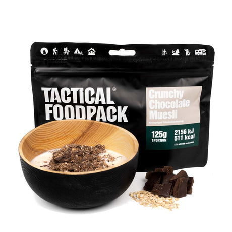 Tactical Foodpack - Crunchy Müsli med Chokolade, 511 kcal fra Tactical Foodpack - billede nr. 1 hos GrejFreak.dk