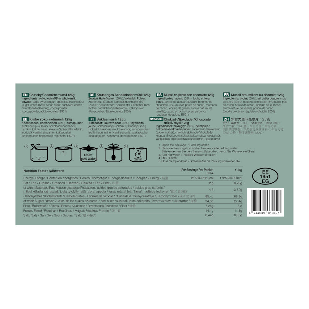 Tactical Foodpack - Crunchy Müsli med Chokolade, 511 kcal fra Tactical Foodpack - billede nr. 4 hos GrejFreak.dk