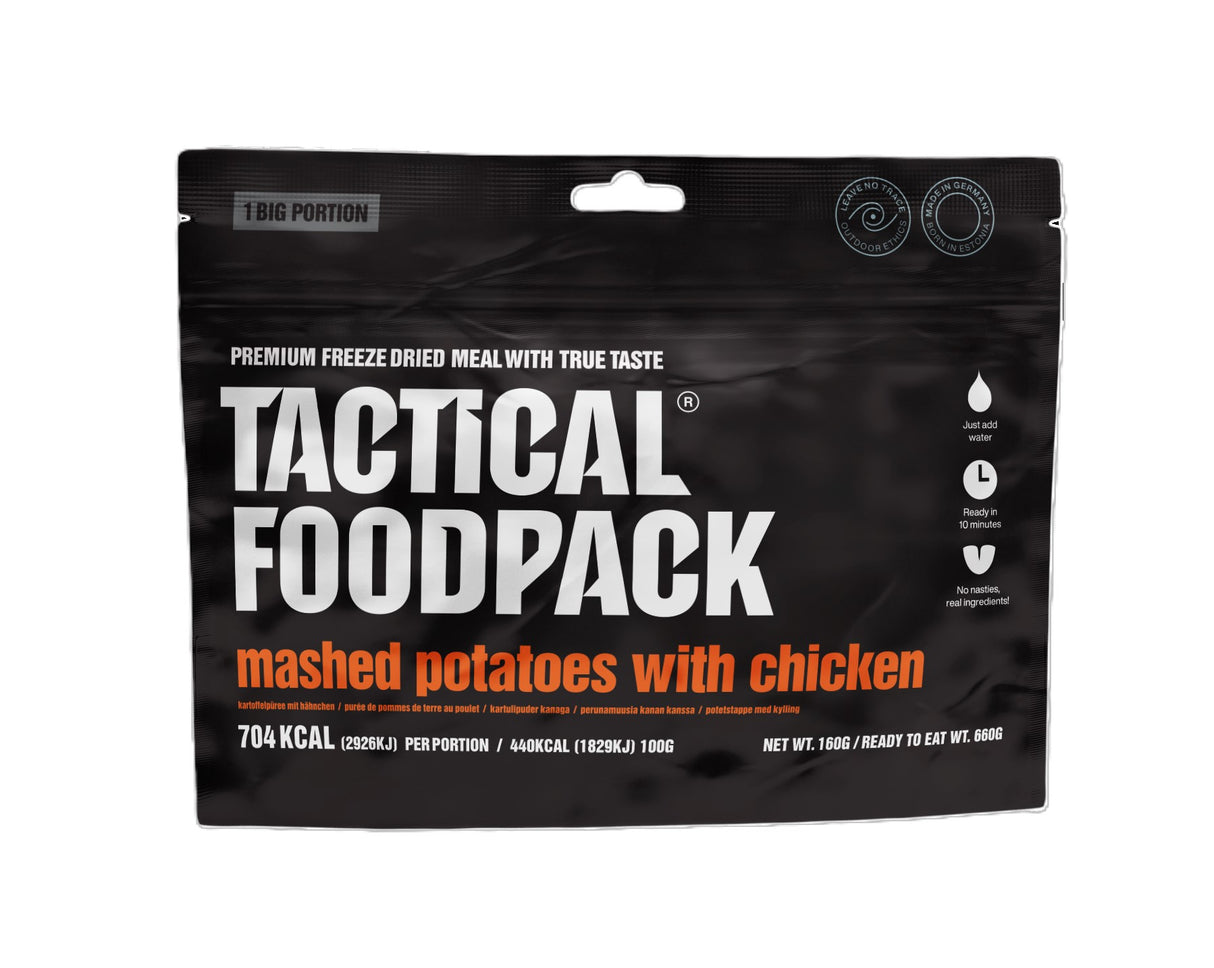 Tactical Foodpack - Kartoffelmos med Kylling - Stor Portion, 704 Kcal fra Tactical Foodpack - billede nr. 1 hos GrejFreak.dk