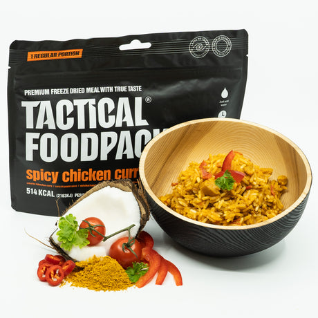 Tactical Foodpack - Krydret Kylling I Karry, 514 Kcal fra Tactical Foodpack - billede nr. 2 hos GrejFreak.dk