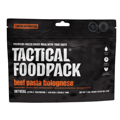Tactical Foodpack - Oksekøds Pasta Bolognese, 507 Kcal fra Tactical Foodpack - billede nr. 2 hos GrejFreak.dk