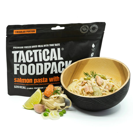 Tactical Foodpack - Pasta Med Laks i Hvidvinssauce, 520 Kcal fra Tactical Foodpack - billede nr. 1 hos GrejFreak.dk