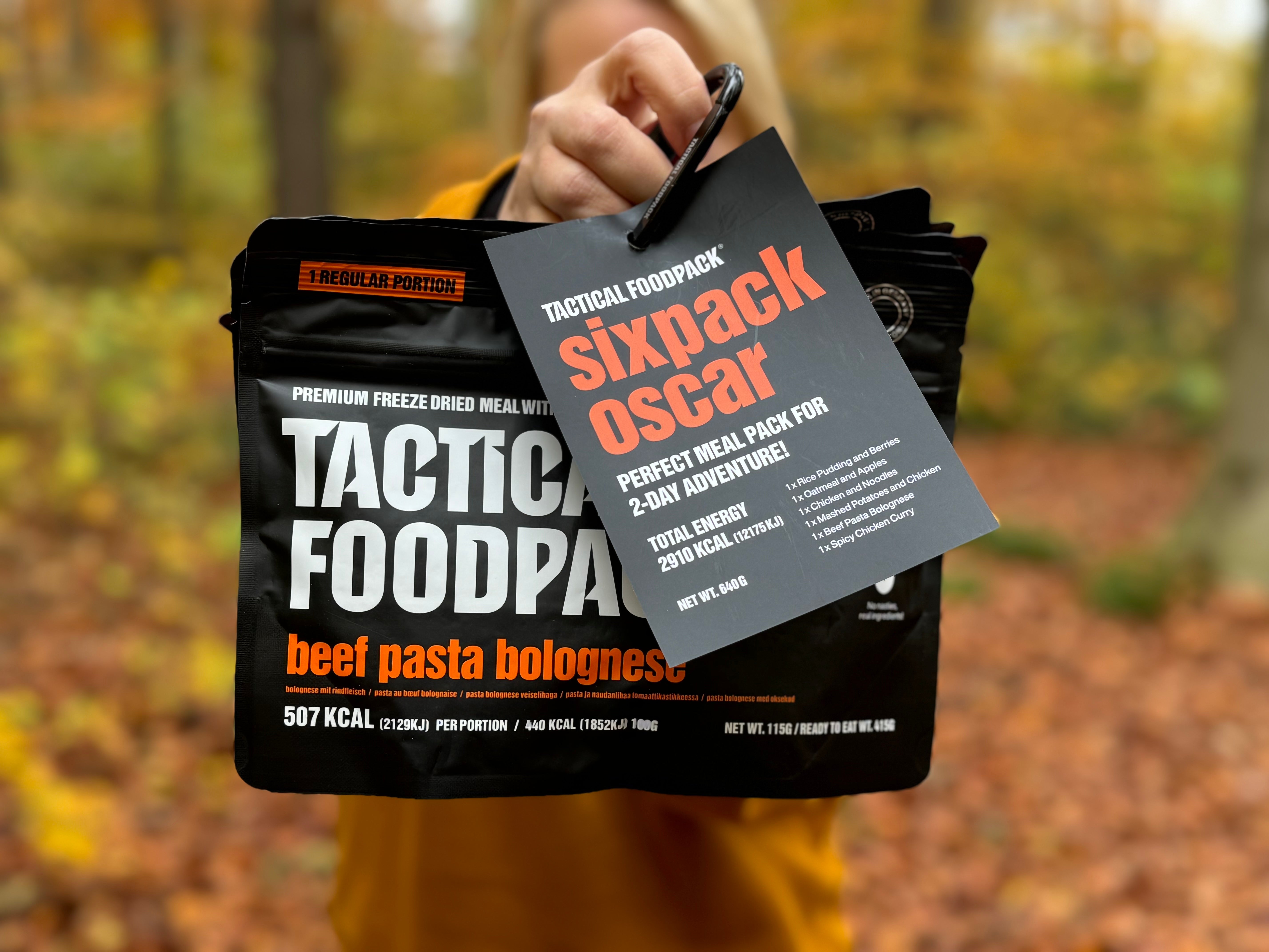 Tactical Foodpack - Sixpack Oscar Feltration, 6 måltider, 2.910 Kcal fra Tactical Foodpack - billede nr. 2 hos GrejFreak.dk