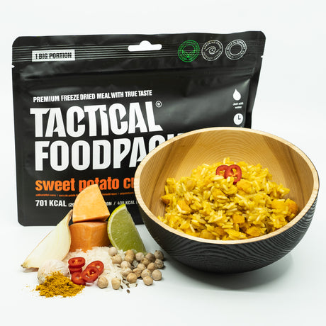 Tactical Foodpack - Sødkartoffel i Karry - Stor Portion, 701 kcal fra Tactical Foodpack - billede nr. 2 hos GrejFreak.dk