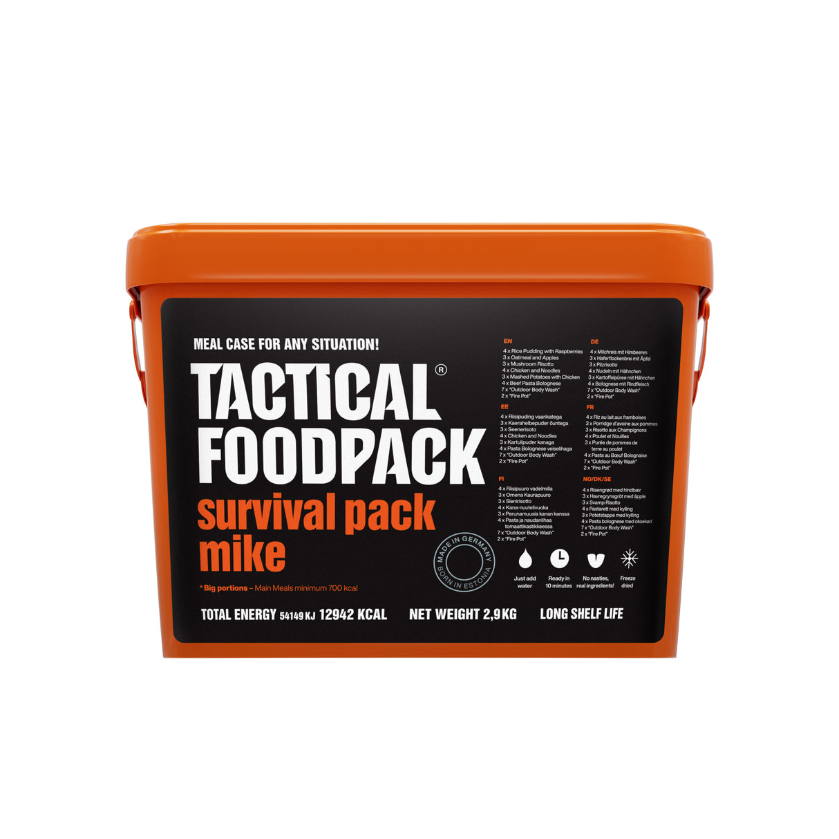 Tactical Foodpack - Survival Weekpack Mike Feltration, 21 måltider, 12.942 Kcal fra Tactical Foodpack - billede nr. 1 hos GrejFreak.dk