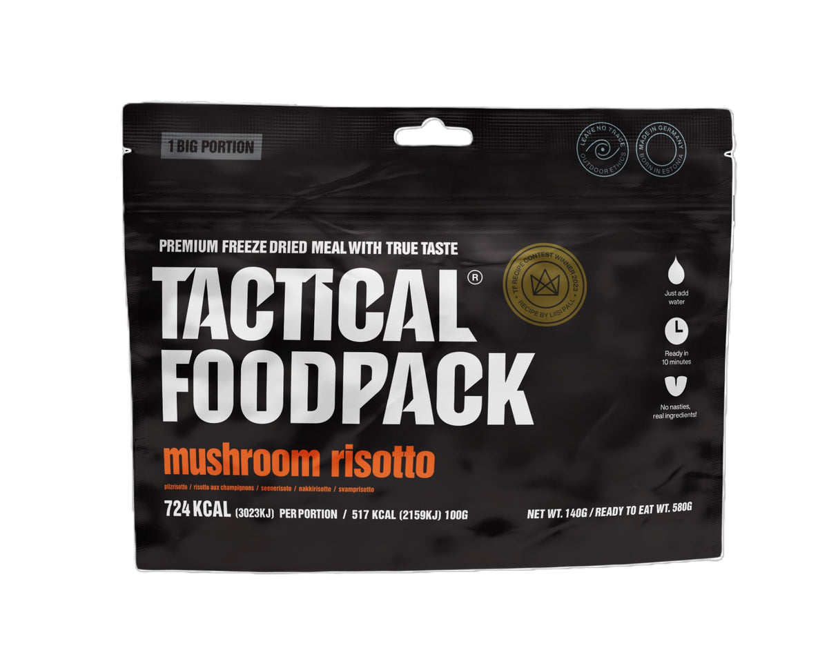 Tactical Foodpack - Svampe Risotto - Stor Portion, 724 Kcal fra Tactical Foodpack - billede nr. 1 hos GrejFreak.dk
