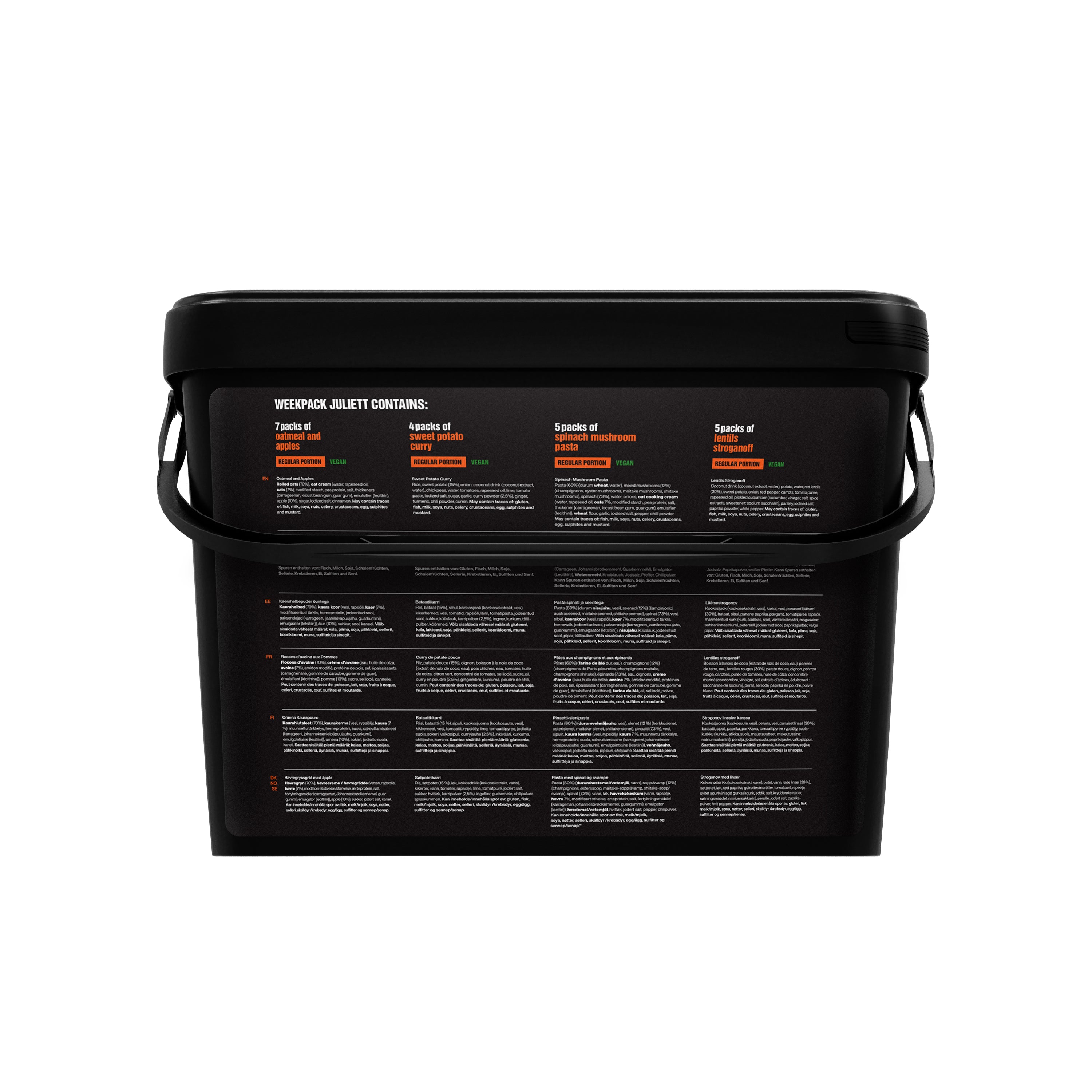 Tactical Foodpack - Vegansk Weekpack Juliett Feltration, 21 måltider (10.290 Kcal) fra Tactical Foodpack - billede nr. 2 hos GrejFreak.dk
