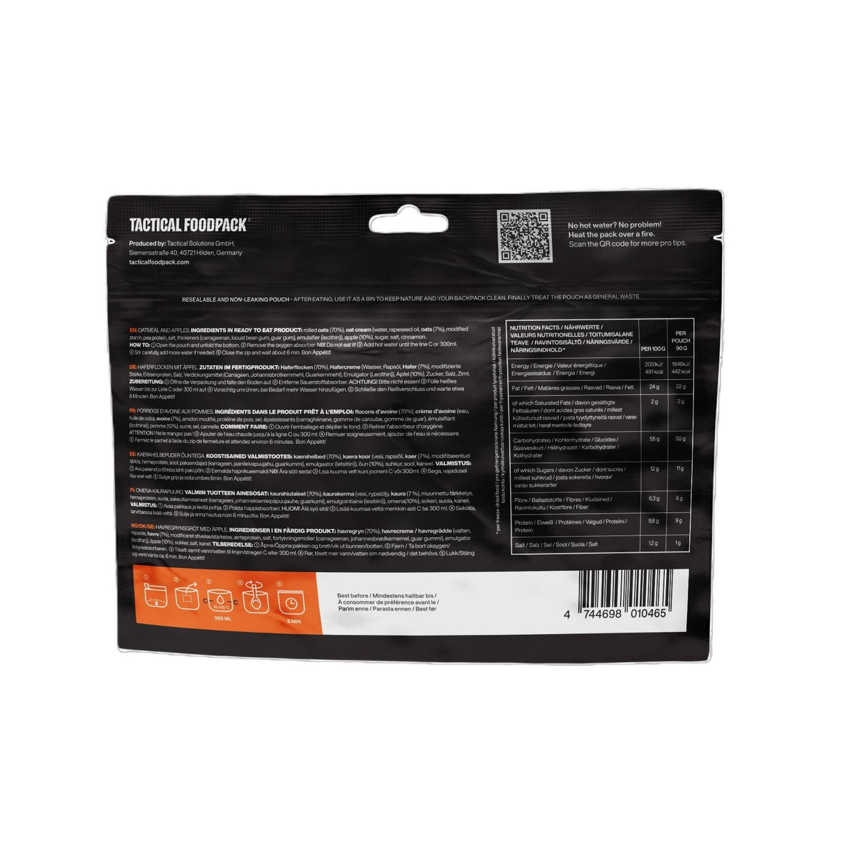 Tactical Foodpack - Vegansk Weekpack Juliett Feltration, 21 måltider (10.290 Kcal) fra Tactical Foodpack - billede nr. 8 hos GrejFreak.dk