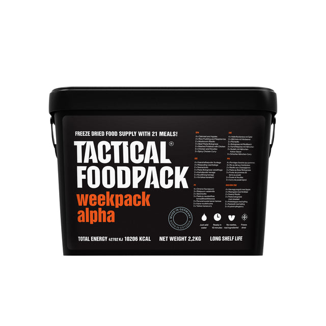 Tactical Foodpack - Weekpack Alpha Feltration, 21 måltider, 10.206 Kcal fra Tactical Foodpack - billede nr. 1 hos GrejFreak.dk