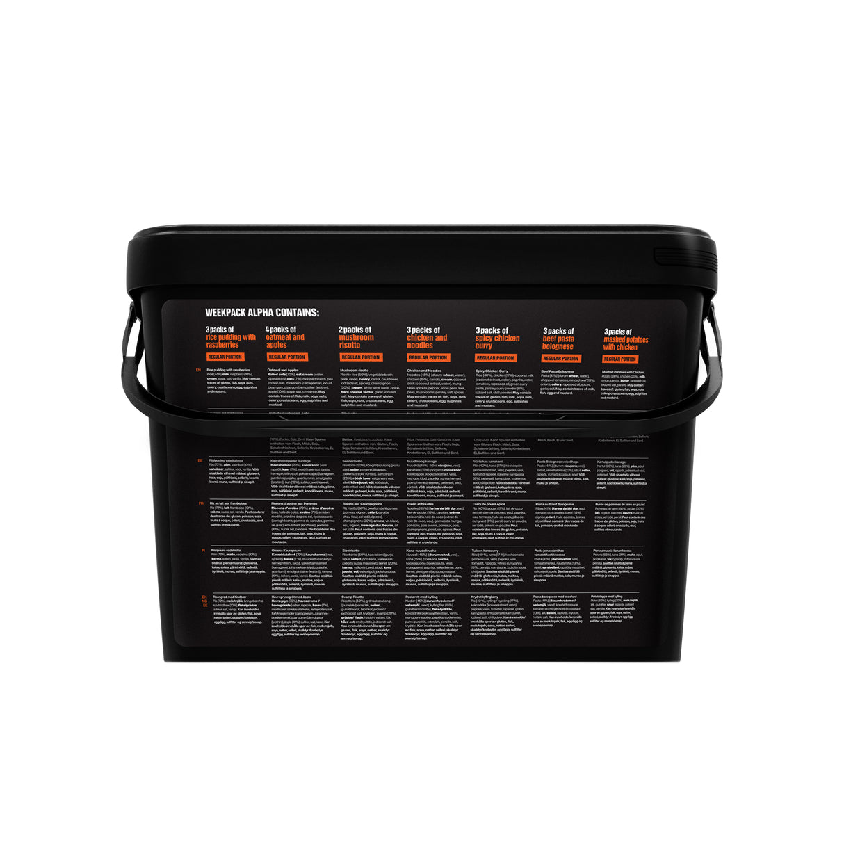 Tactical Foodpack - Weekpack Alpha Feltration, 21 måltider, 10.206 Kcal fra Tactical Foodpack - billede nr. 2 hos GrejFreak.dk