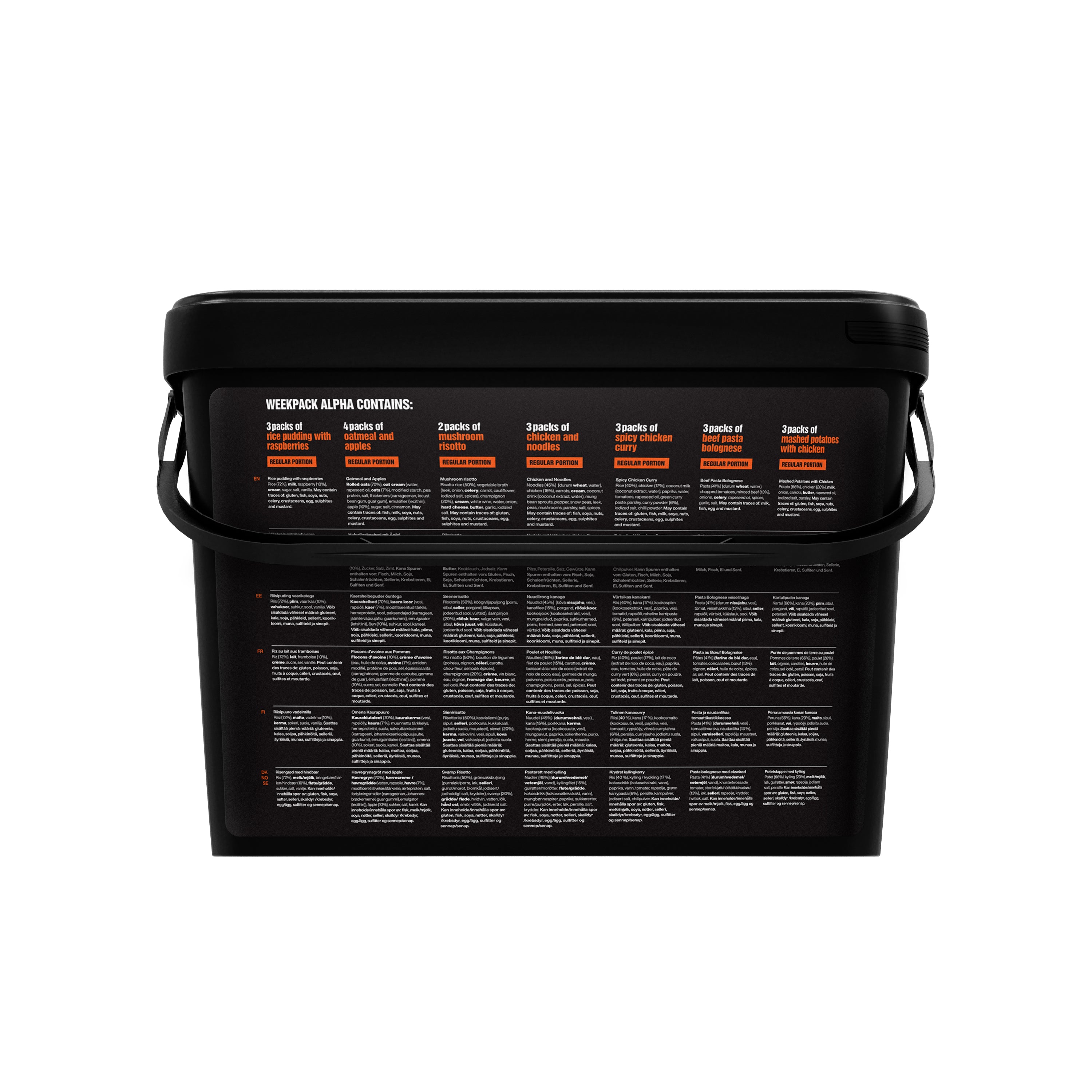Tactical Foodpack - Weekpack Alpha Feltration, 21 måltider, 10.206 Kcal fra Tactical Foodpack - billede nr. 2 hos GrejFreak.dk