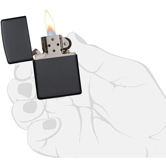 Zippo - Black Matte Lighter fra Zippo - billede nr. 4 hos GrejFreak.dk