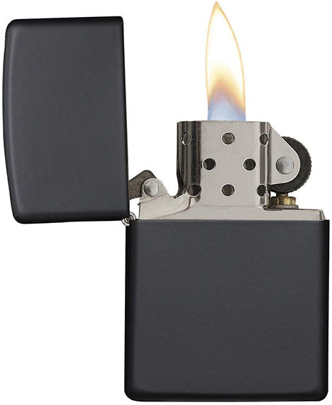 Zippo - Black Matte Lighter m. firmalogo fra Zippo - billede nr. 4 hos GrejFreak.dk
