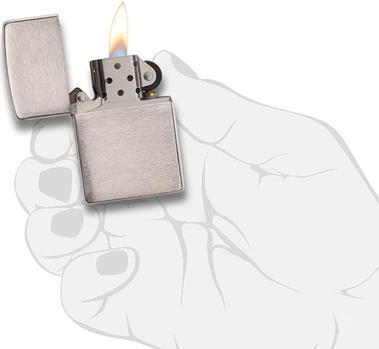 Zippo - Brushed Chrome Lighter fra Zippo - billede nr. 4 hos GrejFreak.dk