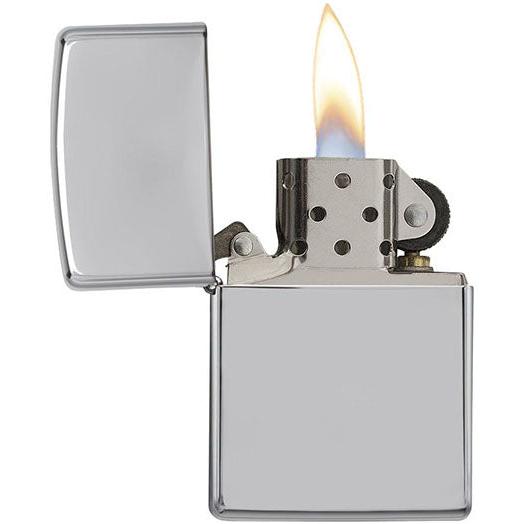 Zippo - High Polish Chrome Lighter fra Zippo - billede nr. 3 hos GrejFreak.dk