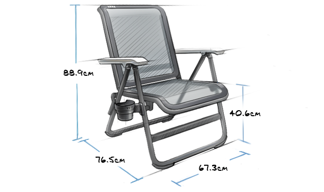 Yeti - Hondo Beach Chair // Navy fra YETI - billede nr. 10 hos GrejFreak.dk
