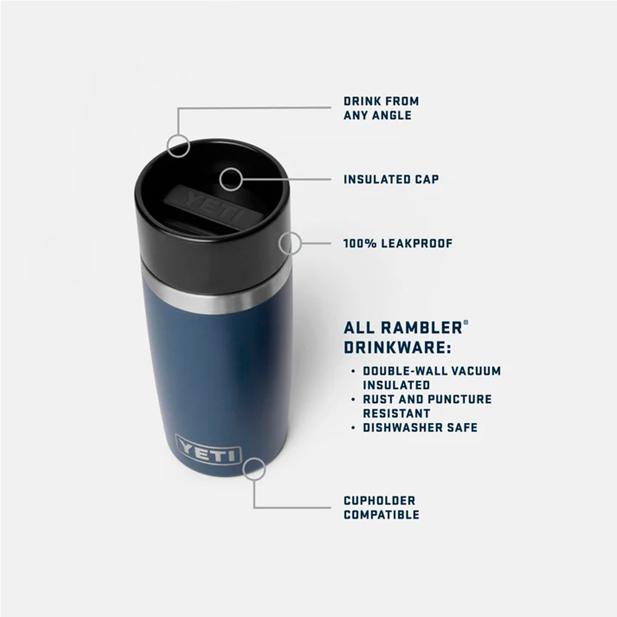 YETI - Rambler Travel Bottle 355 ml // Rescue Red fra YETI - billede nr. 5 hos GrejFreak.dk
