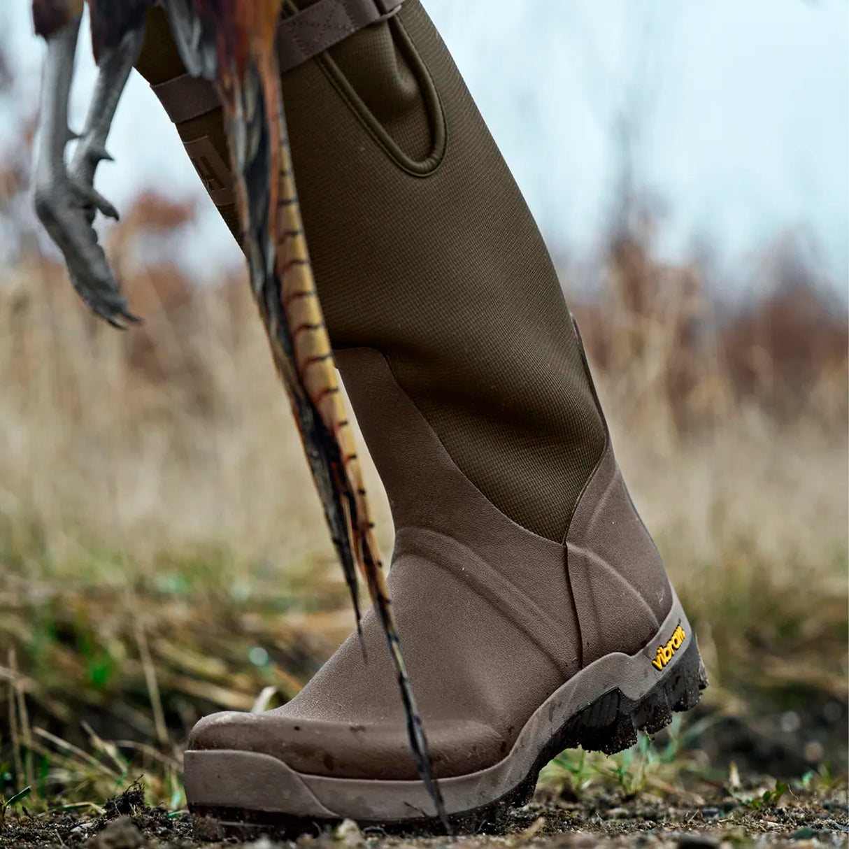 Härkila - Forester Textile Gummistøvle // Willow Green/Deep Brown fra Härkila - billede nr. 3 hos GrejFreak.dk
