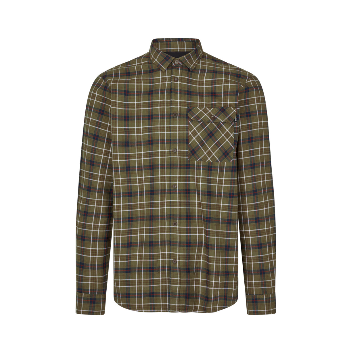 Seeland - Glen Flannel Skjorte // Grape Leaf/Dark Navy Check fra Seeland - billede nr. 1 hos GrejFreak.dk