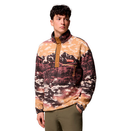 Columbia - Helvetia II Printed Half Snap Fleece Pullover // Camel Brown Sisters fra Columbia - billede nr. 1 hos GrejFreak.dk