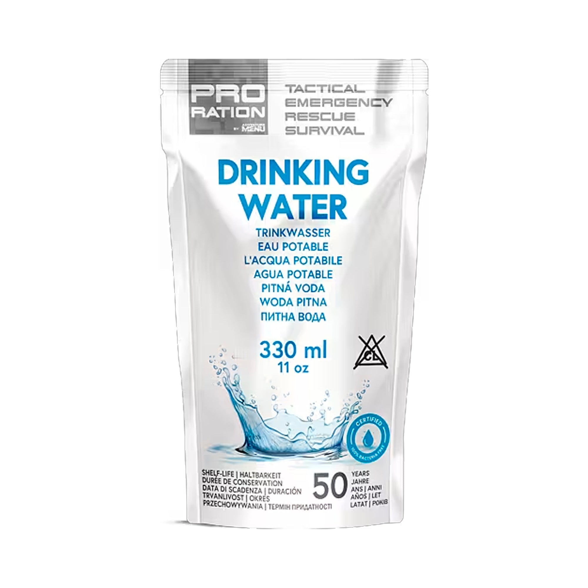 Pro Ration - Emergency Water Box, 47 x 330 ml (15,5 L), 50 års holdbarhed fra Pro Ration - billede nr. 2 hos GrejFreak.dk
