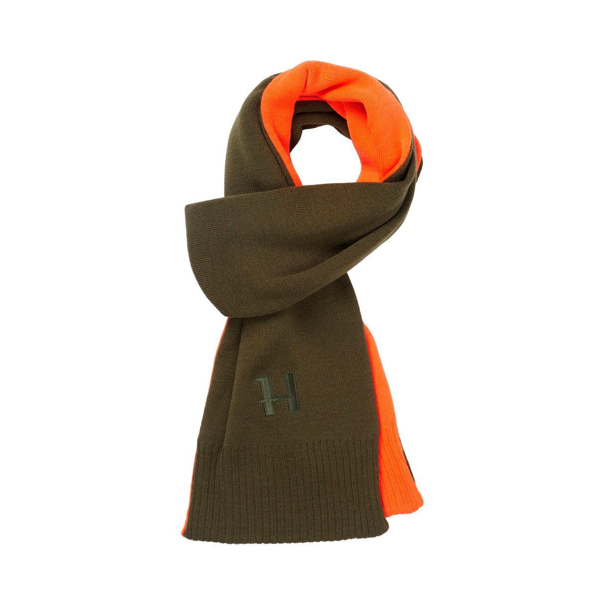 Härkila - Reversible Halstørklæde // Willow Green/Orange fra Härkila - billede nr. 1 hos GrejFreak.dk