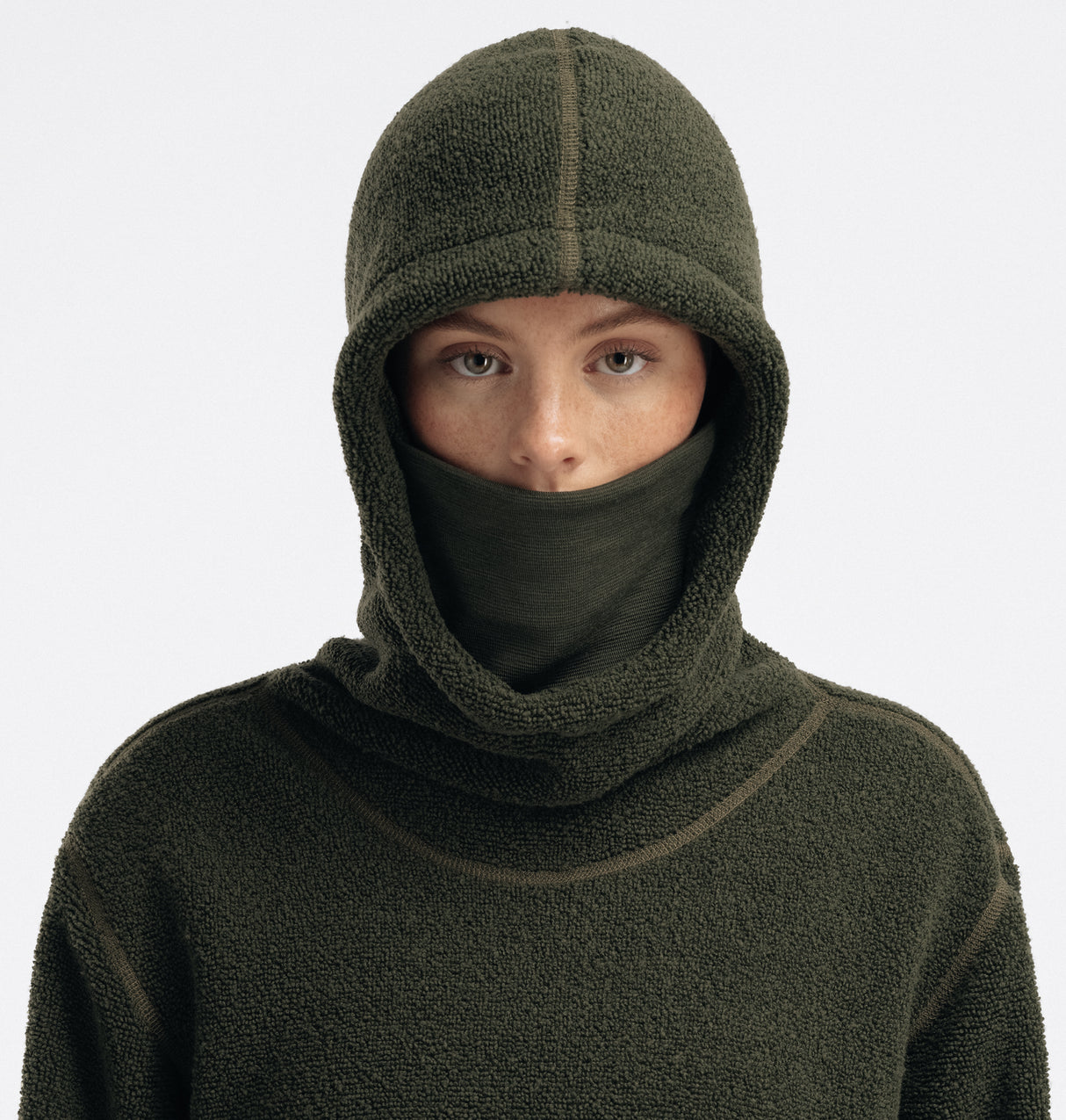 Aclima - ReBorn Terry 400g Unisex Pullover // Olive Melange fra Aclima - billede nr. 12 hos GrejFreak.dk