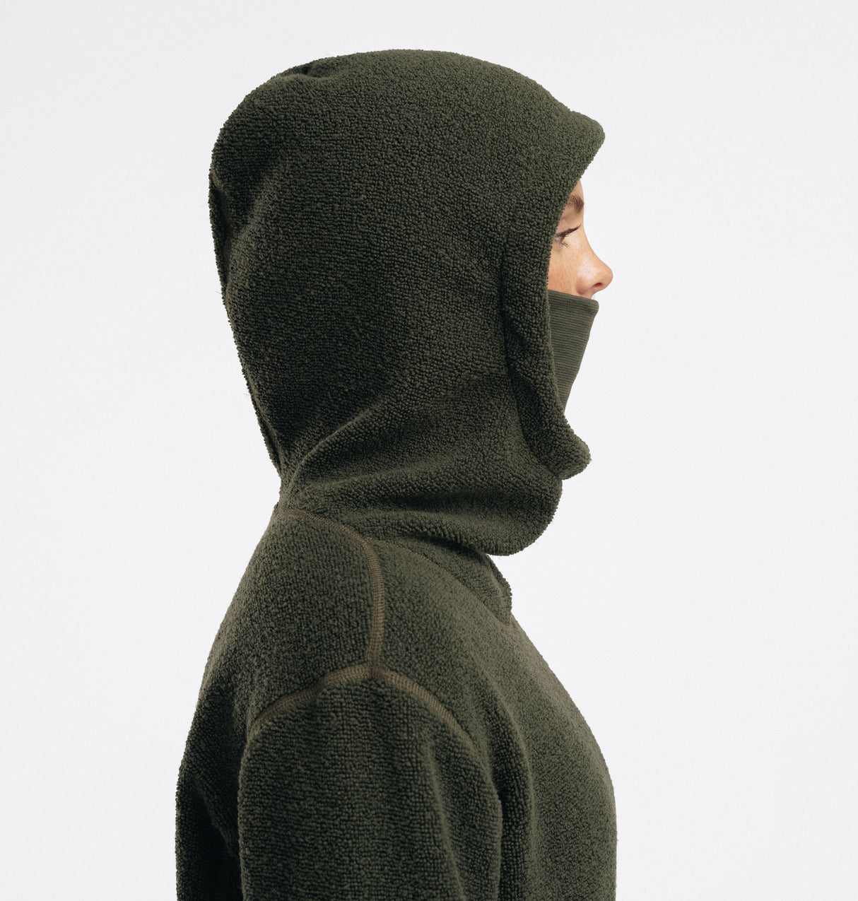 Aclima - ReBorn Terry 400g Unisex Pullover // Olive Melange fra Aclima - billede nr. 14 hos GrejFreak.dk