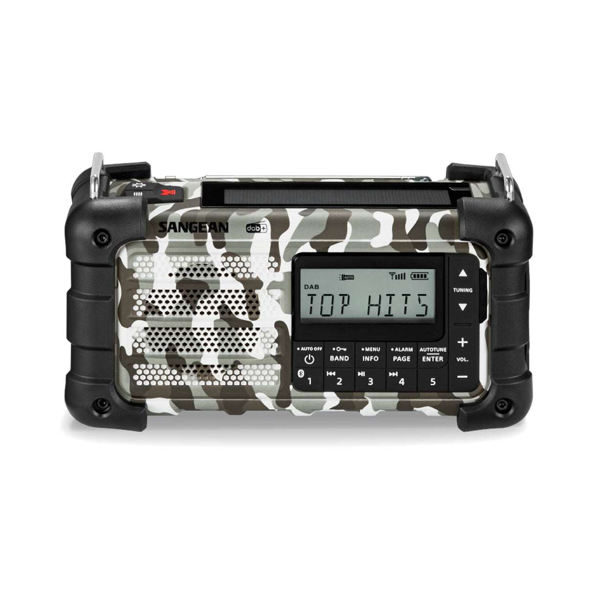 Sangean - MMR-99 DAB+/FM/Bluetooth/AUX - Multi-Powered Digital Nødradio // Arctic Camo fra Sangean - billede nr. 1 hos GrejFreak.dk