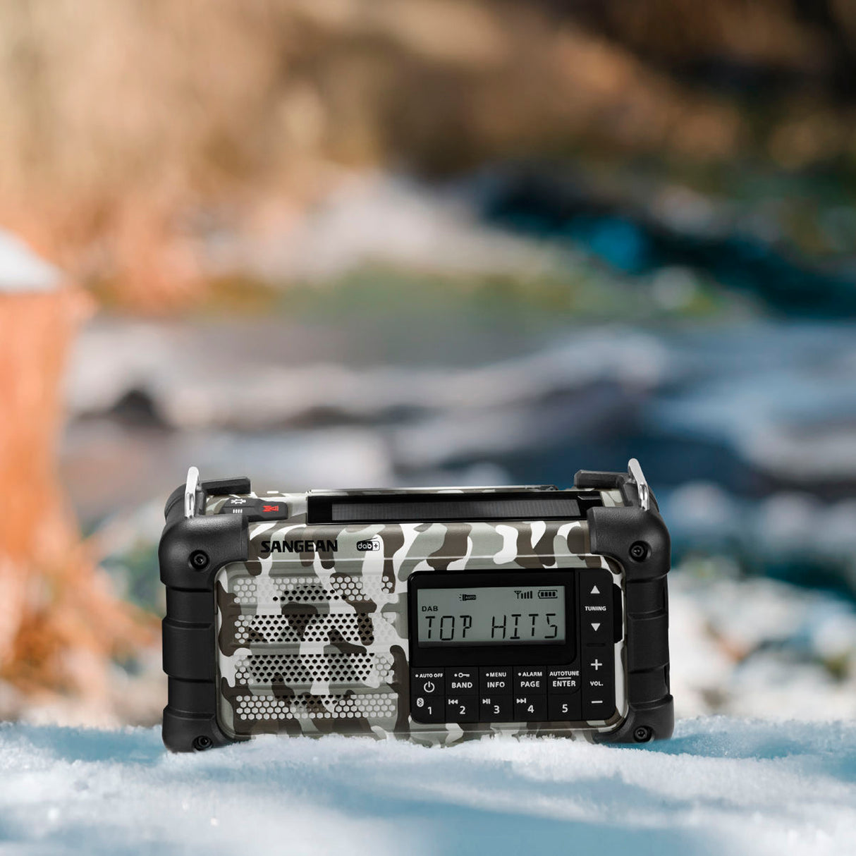 Sangean - MMR-99 DAB+/FM/Bluetooth/AUX - Multi-Powered Digital Nødradio // Arctic Camo fra Sangean - billede nr. 8 hos GrejFreak.dk