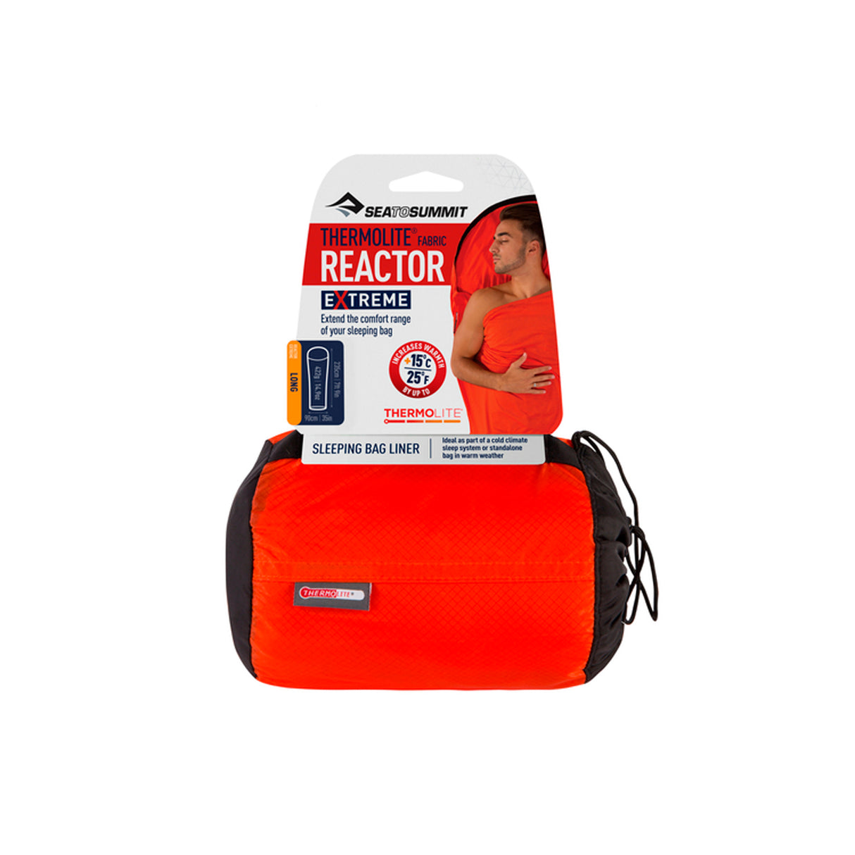 Sea to Summit - Reactor Estreme Long Thermolite Liner // Rød fra Sea To Summit - billede nr. 2 hos GrejFreak.dk