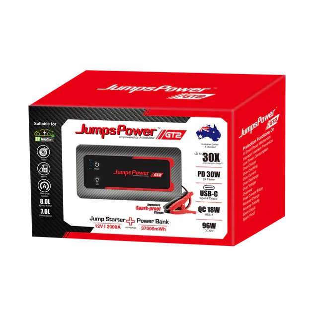 JumpsPower - GT2 Booster/Powerbank 12V 2000A fra JumpsPower - billede nr. 4 hos GrejFreak.dk