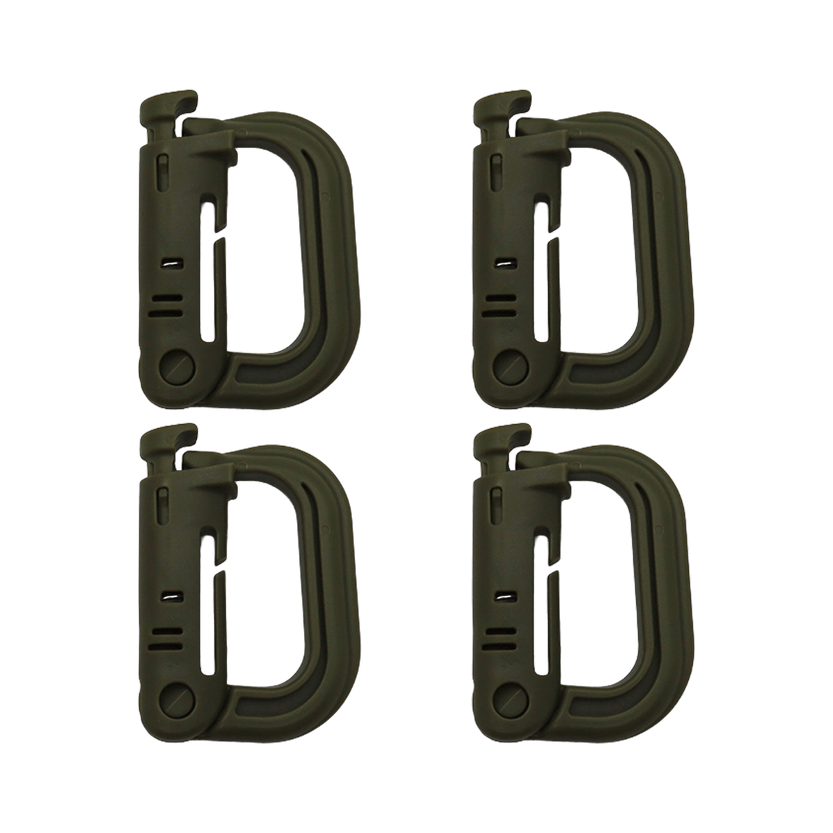 K-Force - Grimloc Karabiner 4-pak // Olivengrøn fra K-Force Tactical - billede nr. 1 hos GrejFreak.dk