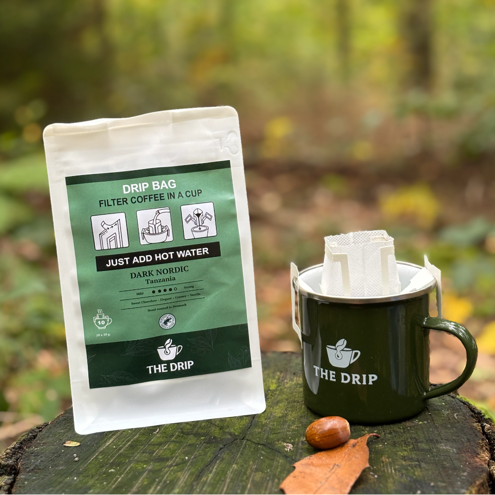 The Drip - Kaffe Drip Bags, Dark Nordic 10-pak fra The Drip - billede nr. 1 hos GrejFreak.dk