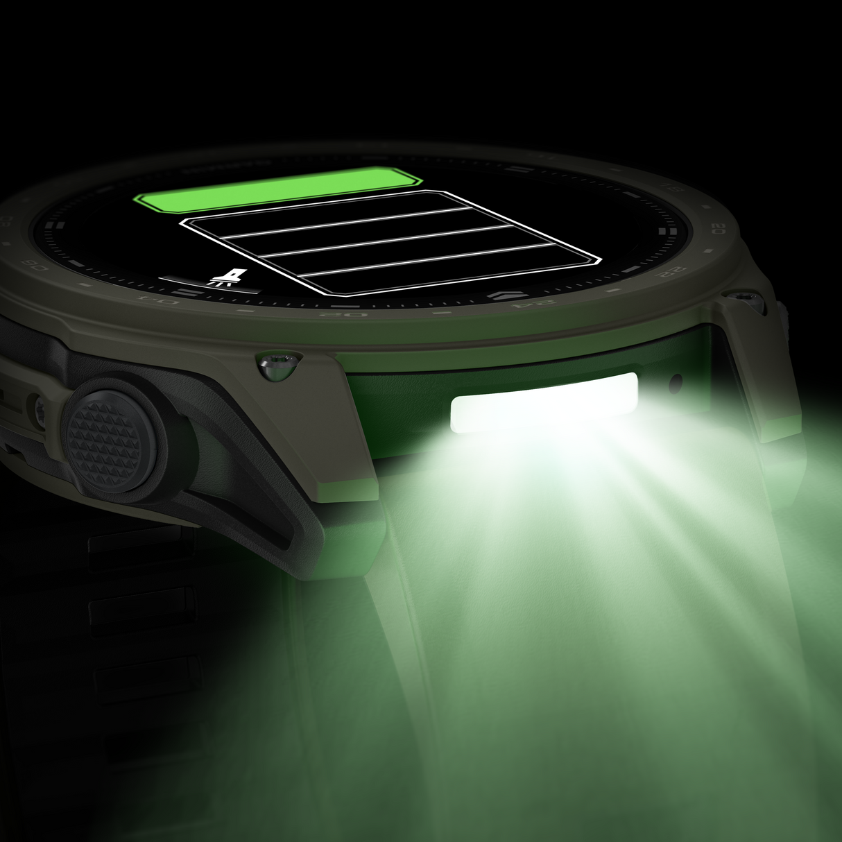 Garmin - Tactix 8 Cerakote 51 mm GPS Ur // Olivengrøn Titanium fra Garmin - billede nr. 9 hos GrejFreak.dk