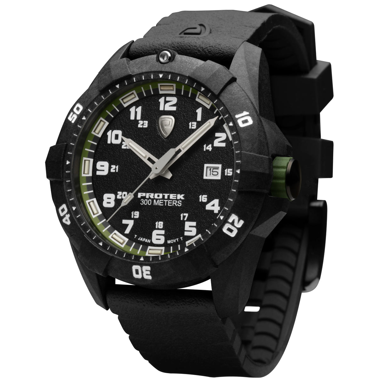 ProTek - PT1005 42 mm Outdoor Ur // Sort & Grøn fra ProTek - billede nr. 2 hos GrejFreak.dk