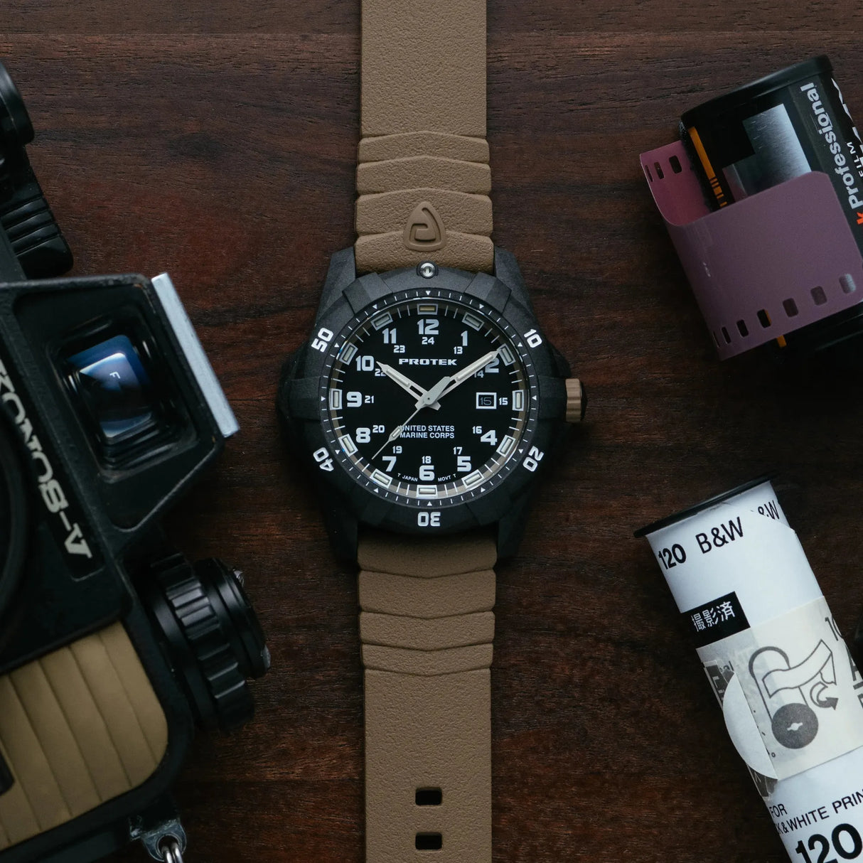 ProTek - PT1016D USMC 42 mm Outdoor Ur // Sand fra ProTek - billede nr. 10 hos GrejFreak.dk