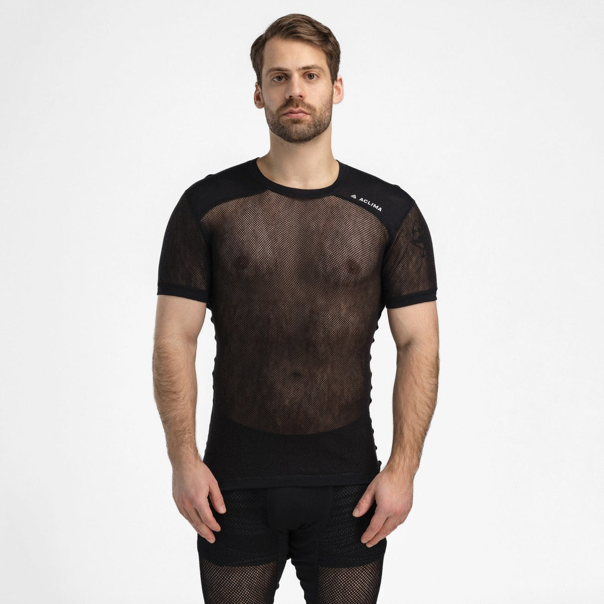 Aclima - WoolNet Light Herre Uld T-shirt // Sort fra Aclima - billede nr. 3 hos GrejFreak.dk