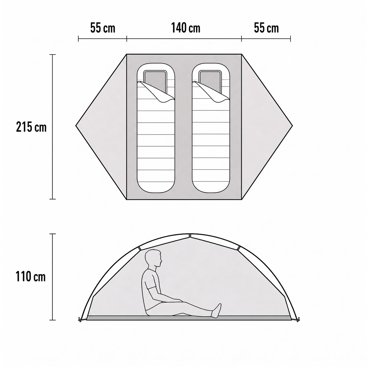 Sunny Hiker - Hejk 200 LW 2-pers. Telt fra Sunny Hiker - billede nr. 7 hos GrejFreak.dk