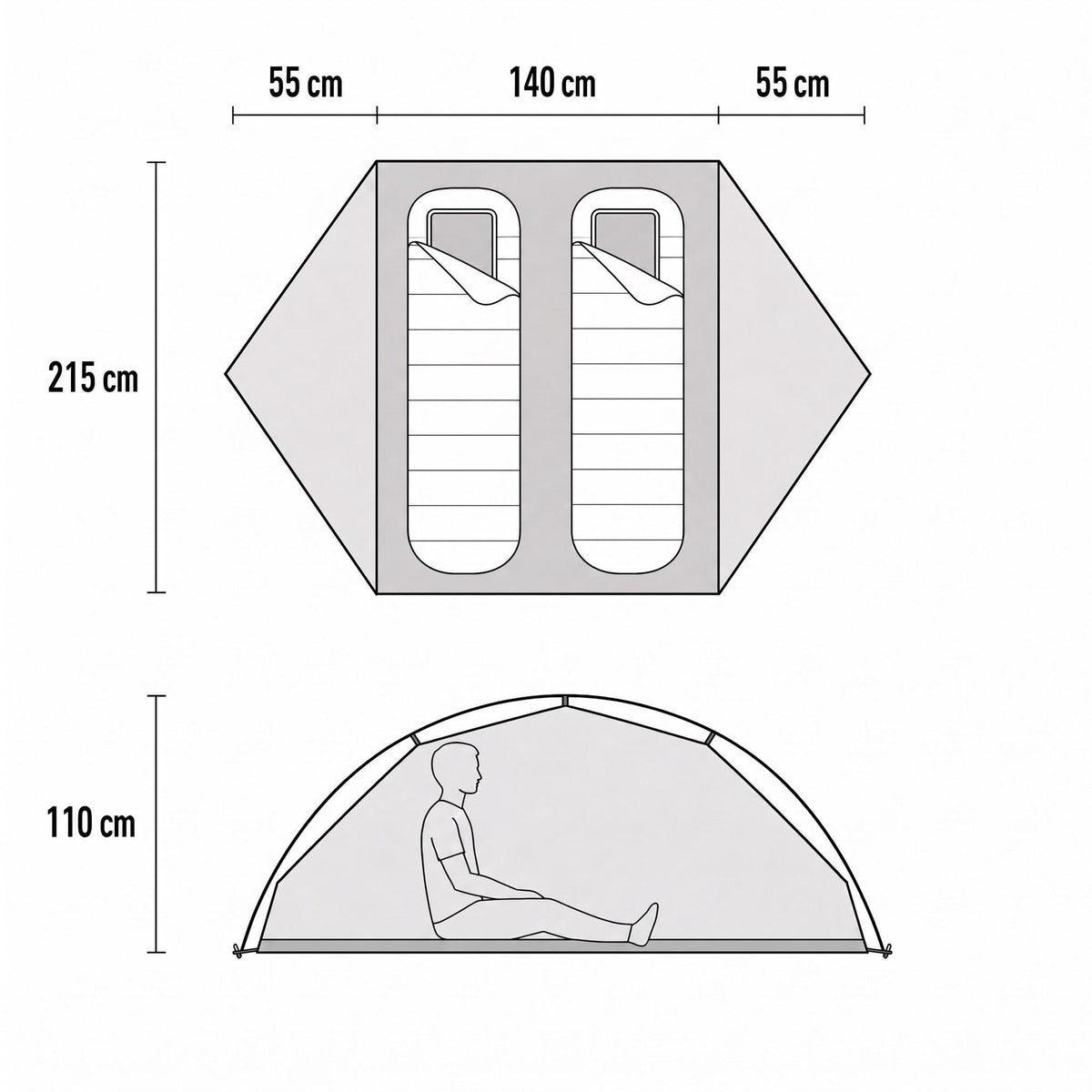 Sunny Hiker - Hejk 200 LW 2-pers. Telt fra Sunny Hiker - billede nr. 7 hos GrejFreak.dk