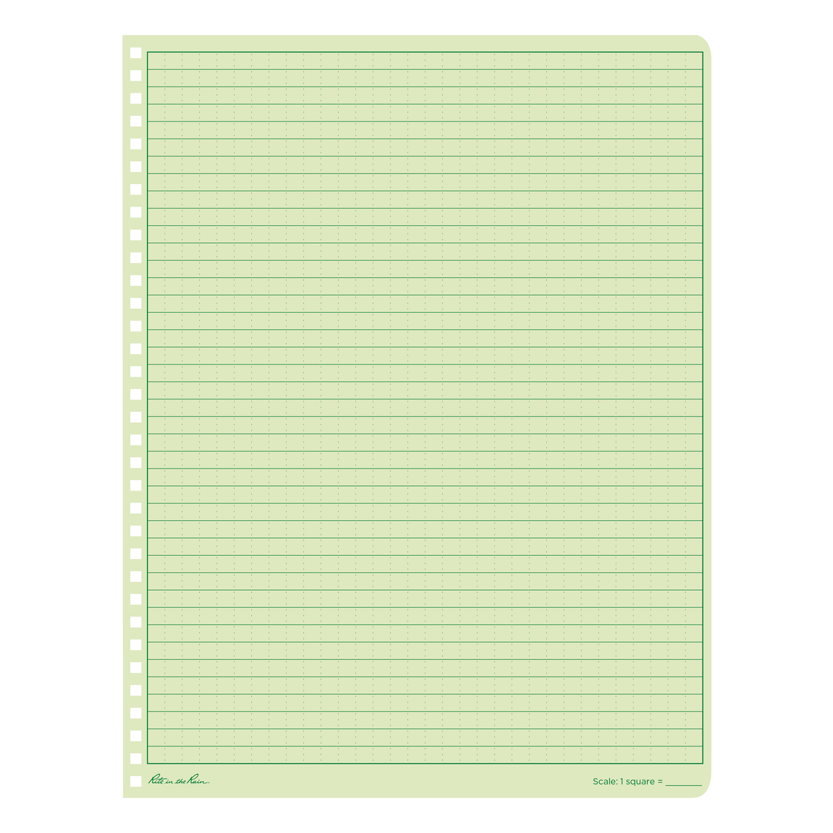 Rite in The Rain - Side Spiral Notebook 22 x 28 cm // Grøn fra Rite In The Rain - billede nr. 5 hos GrejFreak.dk