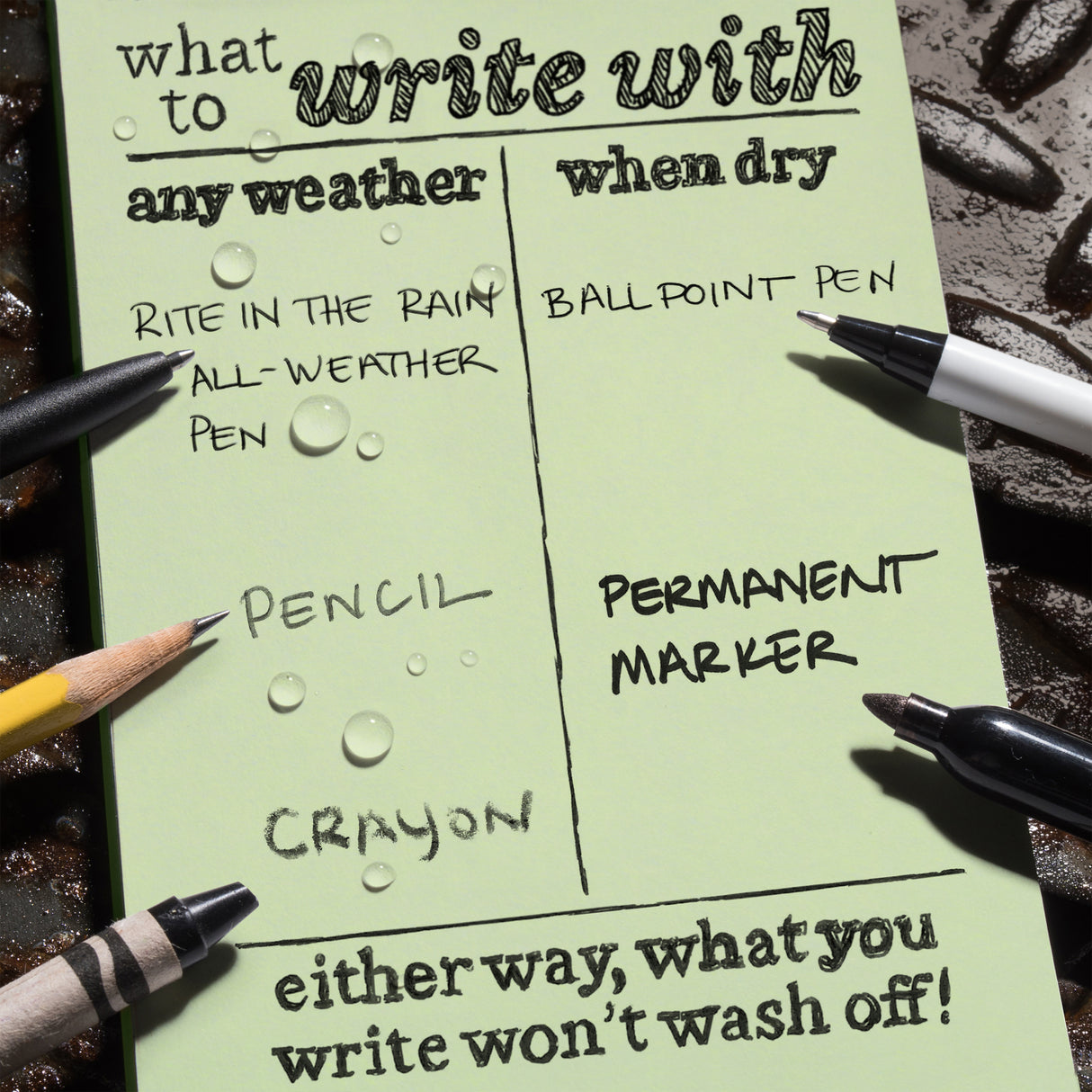 Rite in The Rain - Side Spiral Notebook 22 x 28 cm // Grøn fra Rite In The Rain - billede nr. 7 hos GrejFreak.dk