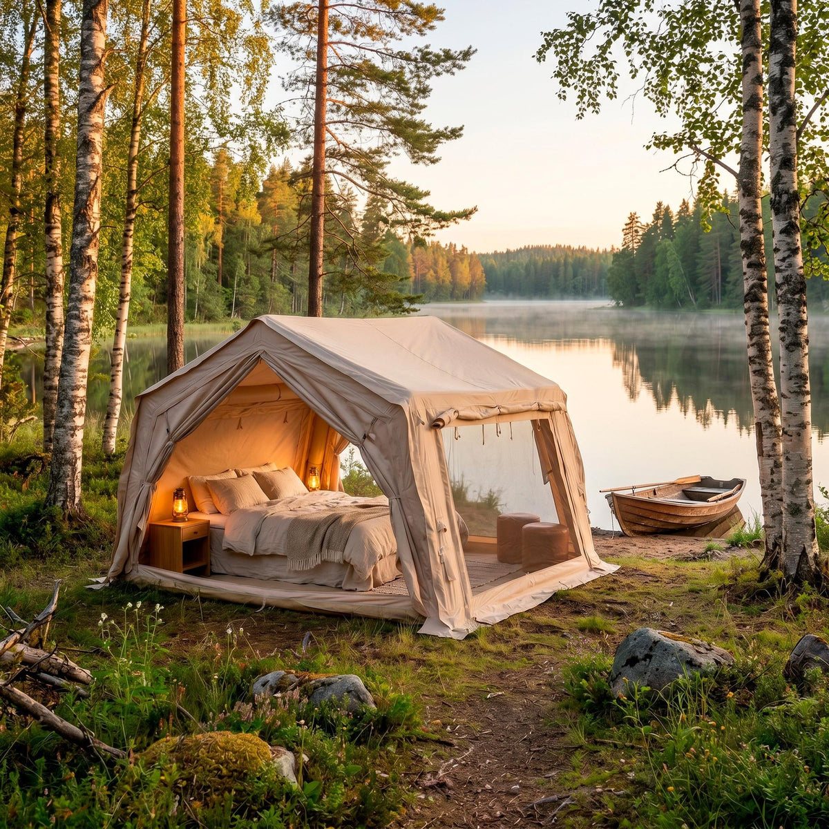 Sunny Hiker - Oppustelig Cottage Bomuld 5-personers Telt fra Sunny Hiker - billede nr. 4 hos GrejFreak.dk