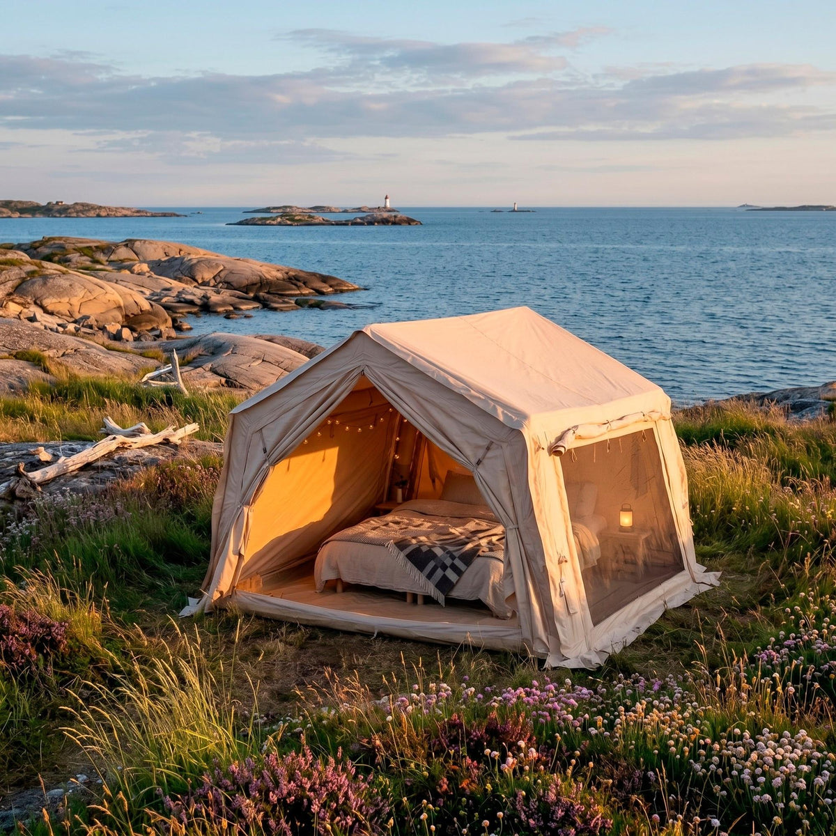 Sunny Hiker - Oppustelig Cottage Bomuld 5-personers Telt fra Sunny Hiker - billede nr. 6 hos GrejFreak.dk