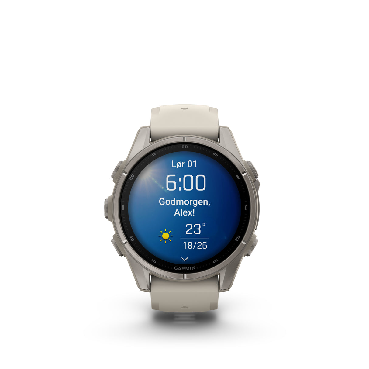 Garmin - Fenix 9 Smartwatch 43 mm // Titanium Fog Grey fra Garmin - billede nr. 7 hos GrejFreak.dk