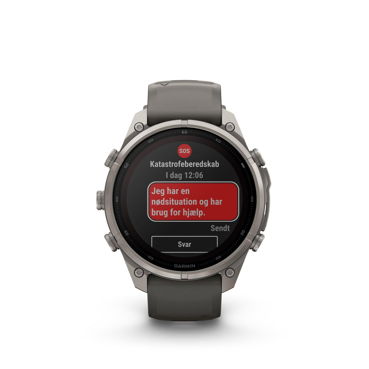 Garmin - Fenix 9 Pro inReach Solar 47 mm // Titanium Pebble Grey fra Garmin - billede nr. 3 hos GrejFreak.dk