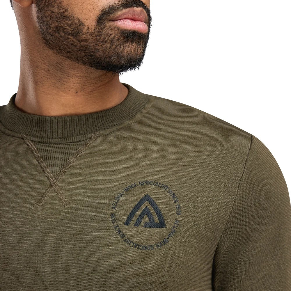 Aclima - FleeceWool Herre Crewneck // Tarmac fra Aclima - billede nr. 3 hos GrejFreak.dk