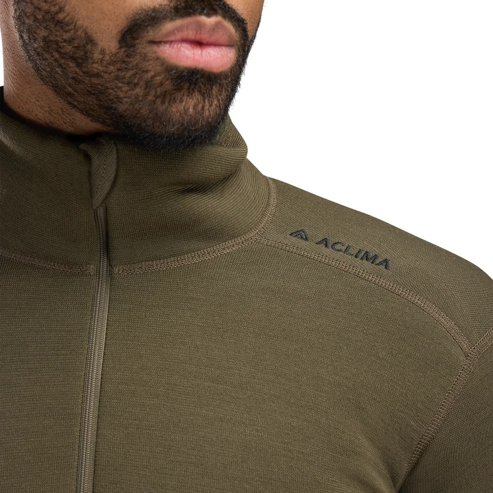 Aclima - FleeceWool Herre V2 Polo m/Lynlås // Tarmac fra Aclima - billede nr. 3 hos GrejFreak.dk